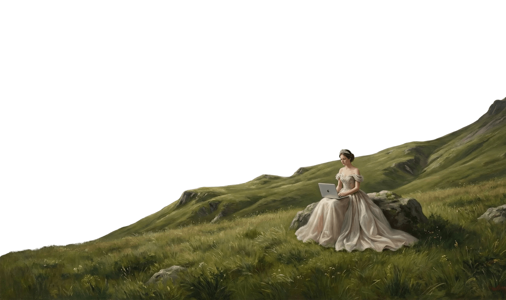 Engineer working in nature